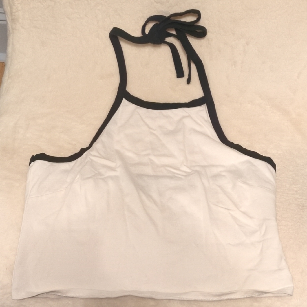 J. Crew Ivory Top with Dark Border